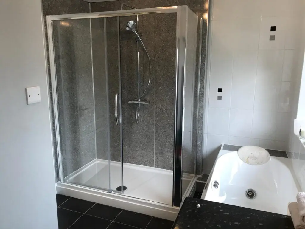Shower & Sink Installed