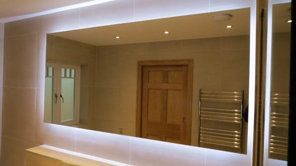 Back Lit Mirror Installed