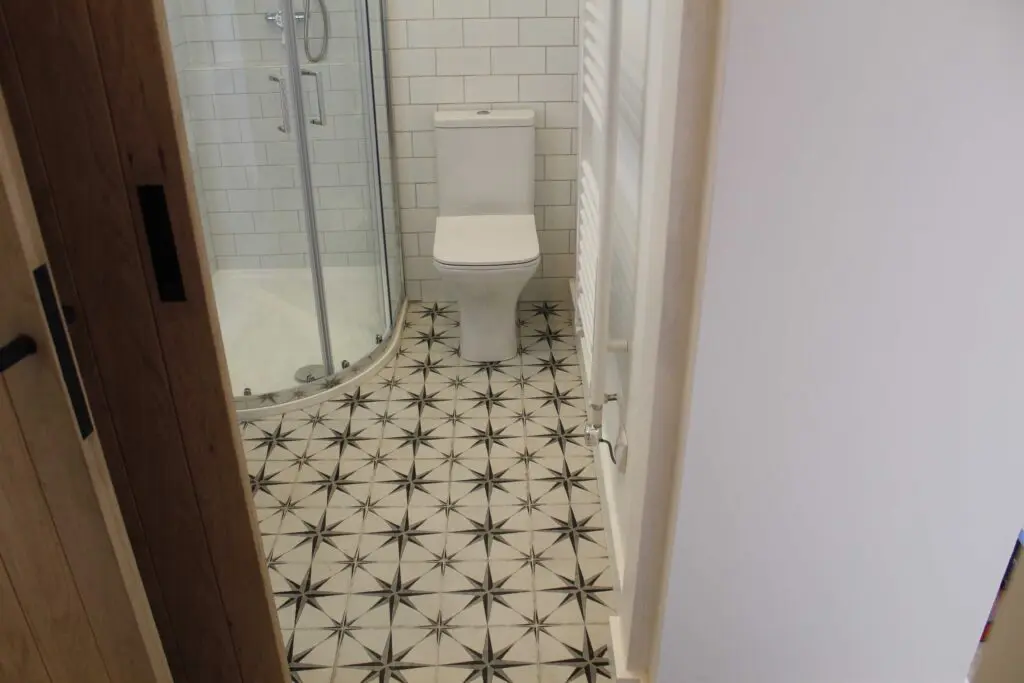 Tiled shower room