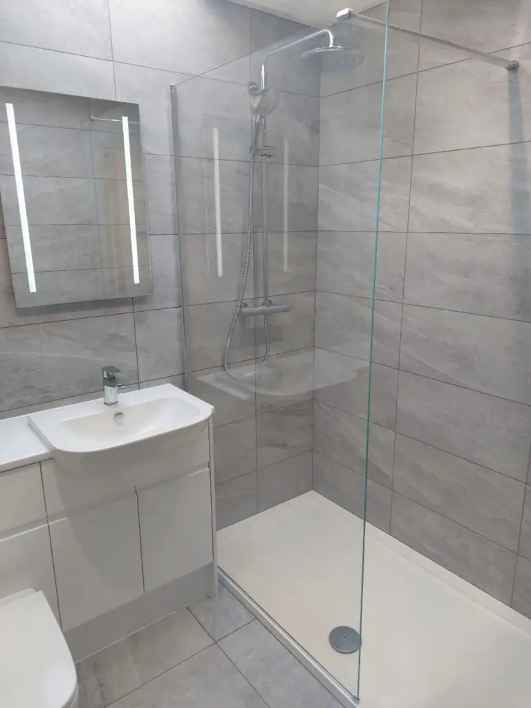 Complete shower room installation