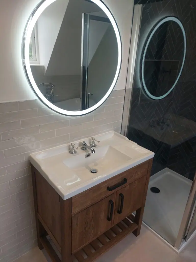 Wood basin unit