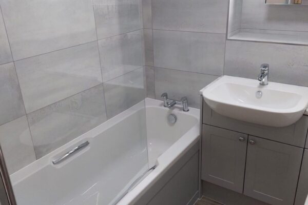 Atlanta Bathroom Furniture with grey tiles